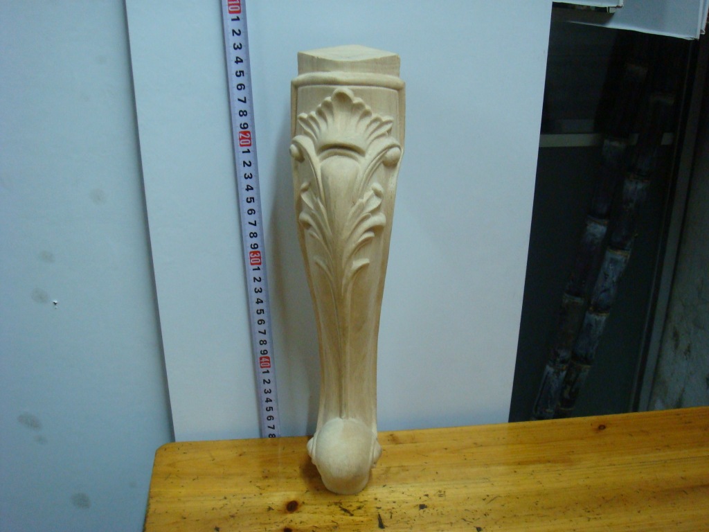 (D35-1)現貨供應35cm高雕刻實木家具腳.