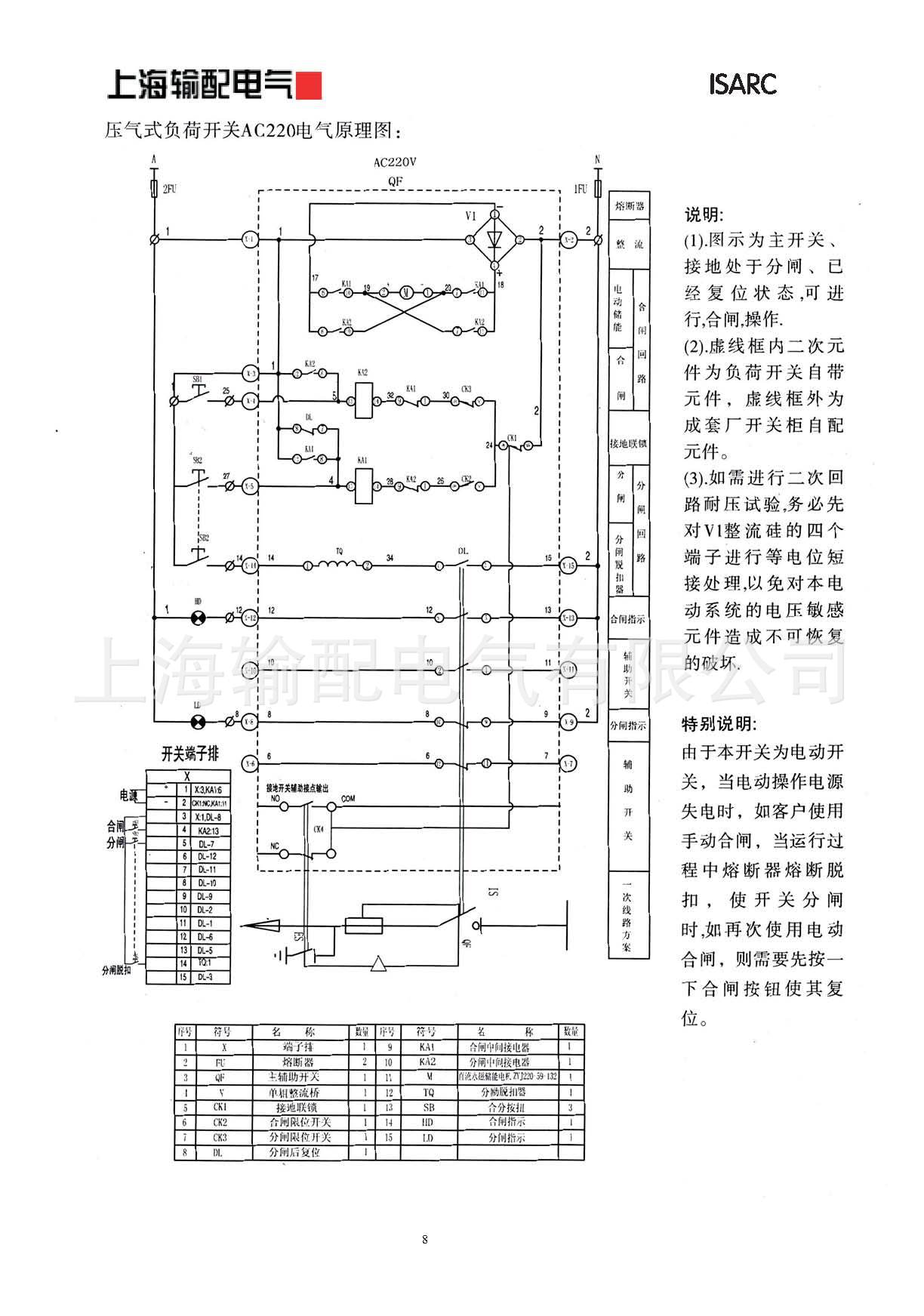 上海输配电气-ISARC负荷开关产品使用说明书_页面_10