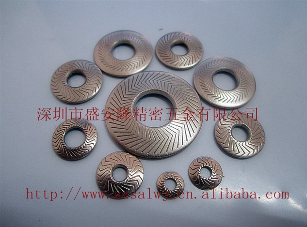 供应不锈钢碟形压花防滑垫圈NFE25-511 M3-M20