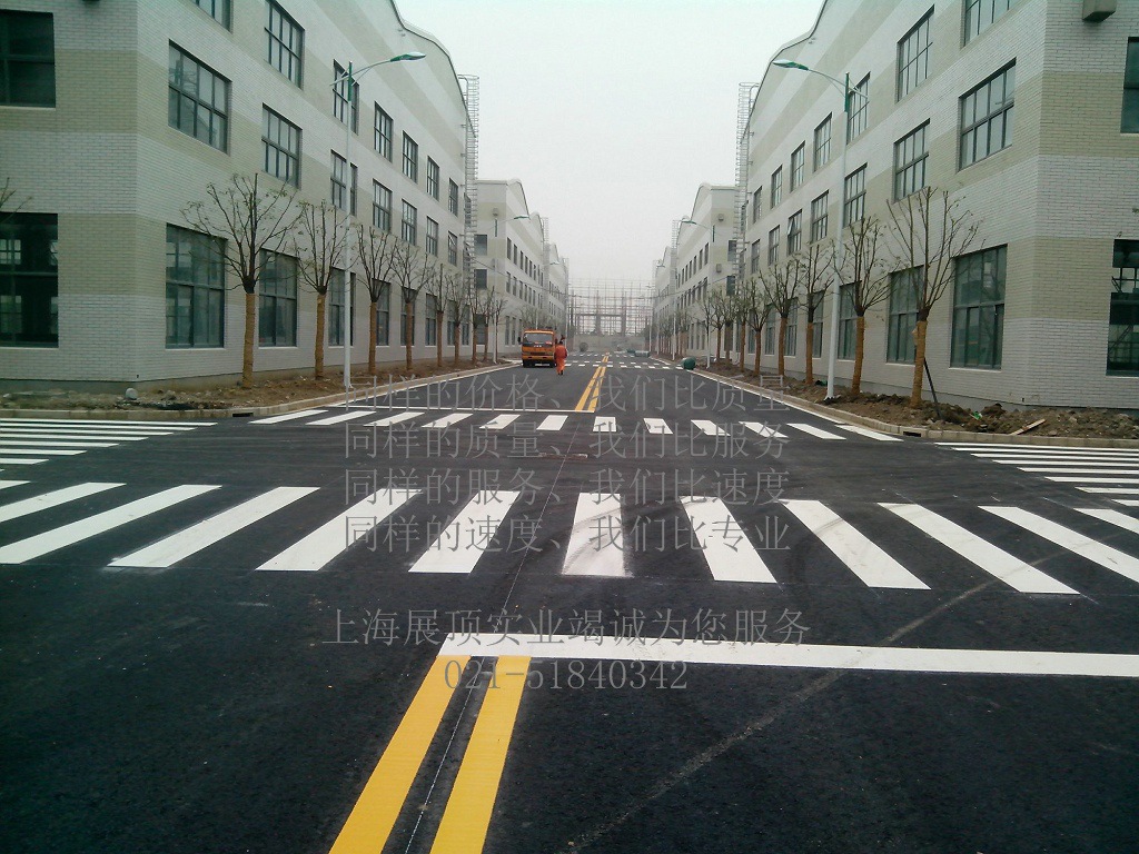 Jiading Primary and middle schools Campus Pavement Crossed Road Arrow Cold paint Parking spaces Melt Zebra crossing Road Crossed