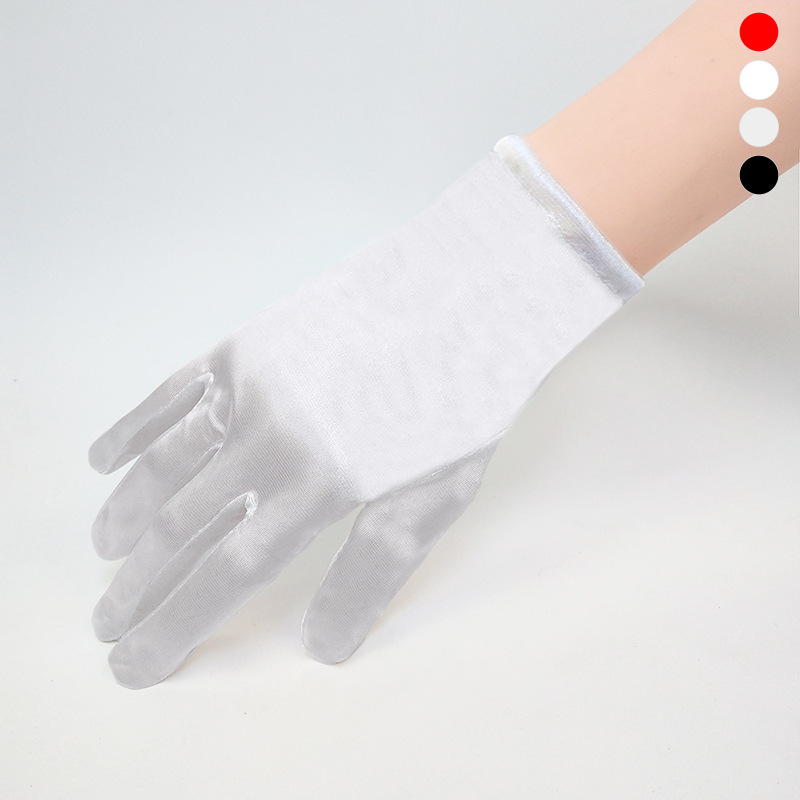 55g Weight Gloves Classification Satin Fabric Type 1 Pair Quantity Solid Color Pattern Women'S Gender Simple Style Style Women's Simple Style Solid Color Satin Gloves 1 Pair 无