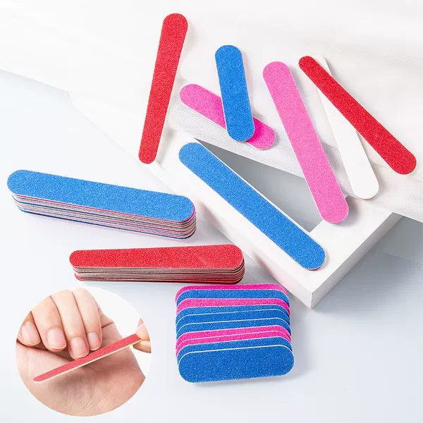 Disposable Nail File Manicure Wood Chip Sanding Strip Long Round Sandpaper File Polishing Manicure Tool Portable Manicure