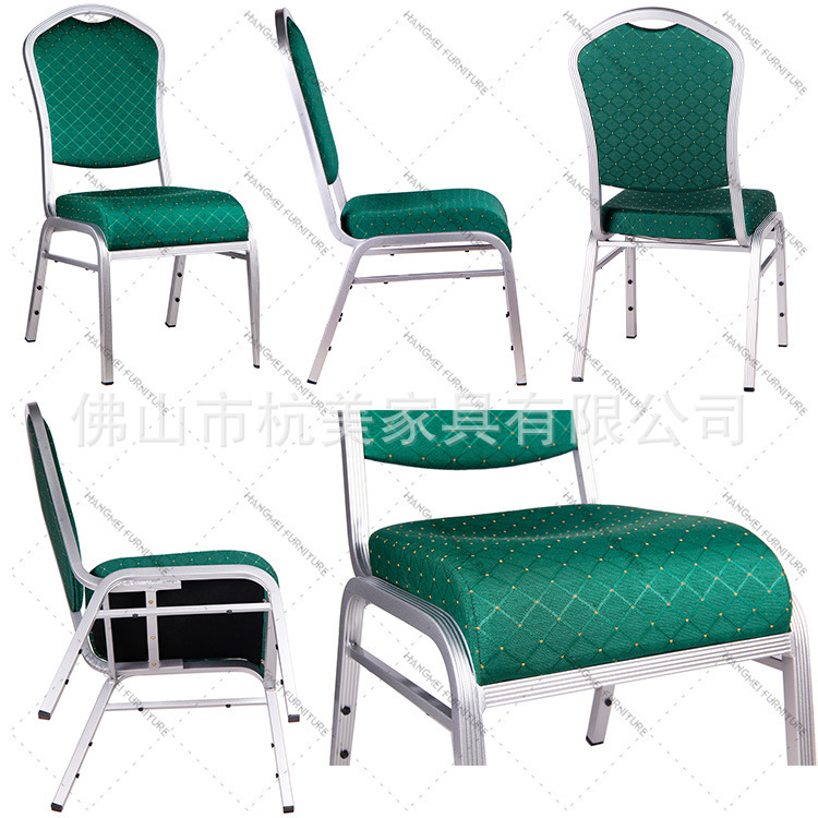 Wedding Stackable Aluminum Alloy Chair Hotel Banquet Rust-Proof Dining Chair Conference Training Chair Factory Direct Sales Batch