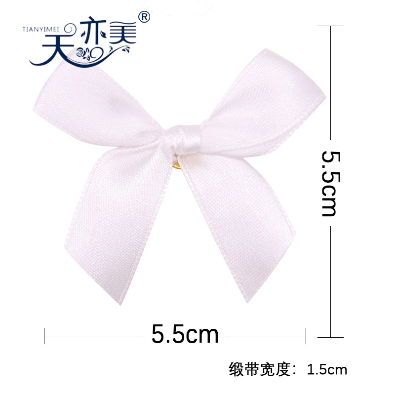 1,5 cm Cinta Blanca hecha a mano cinta arco con pasadores varios accesorios de ropa arco