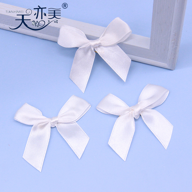 1,5 cm Cinta Blanca hecha a mano cinta arco con pasadores varios accesorios de ropa arco