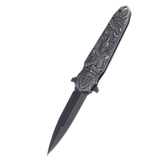 Field survival knife self-defense folding knife camping knife Crusader ornamental knife portable knife stainless steel outdoor knife