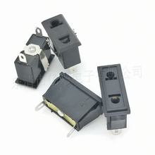 供应美规2孔电源插座 卡式AC电源插座模块10A250V带支架国标插座