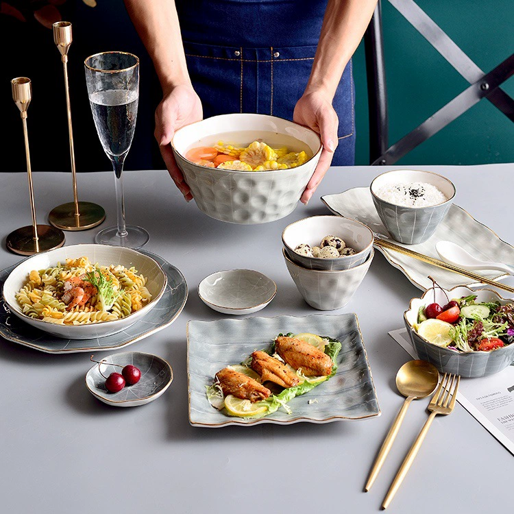 Ceramic tableware, soup bowl for home use for food, custom-made