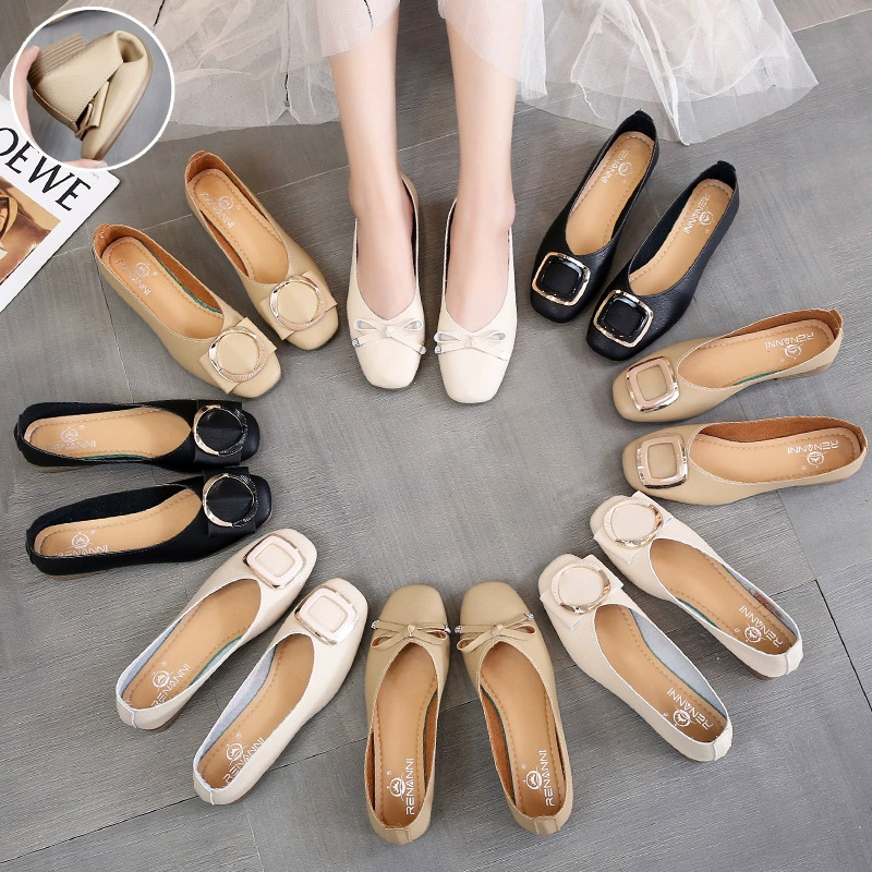 Женские лоферы на мягкой подошве с мягким верхом, новинка осени 2025, универсальные кожаные туфли без каблука, женская обувь, лоферы, весна