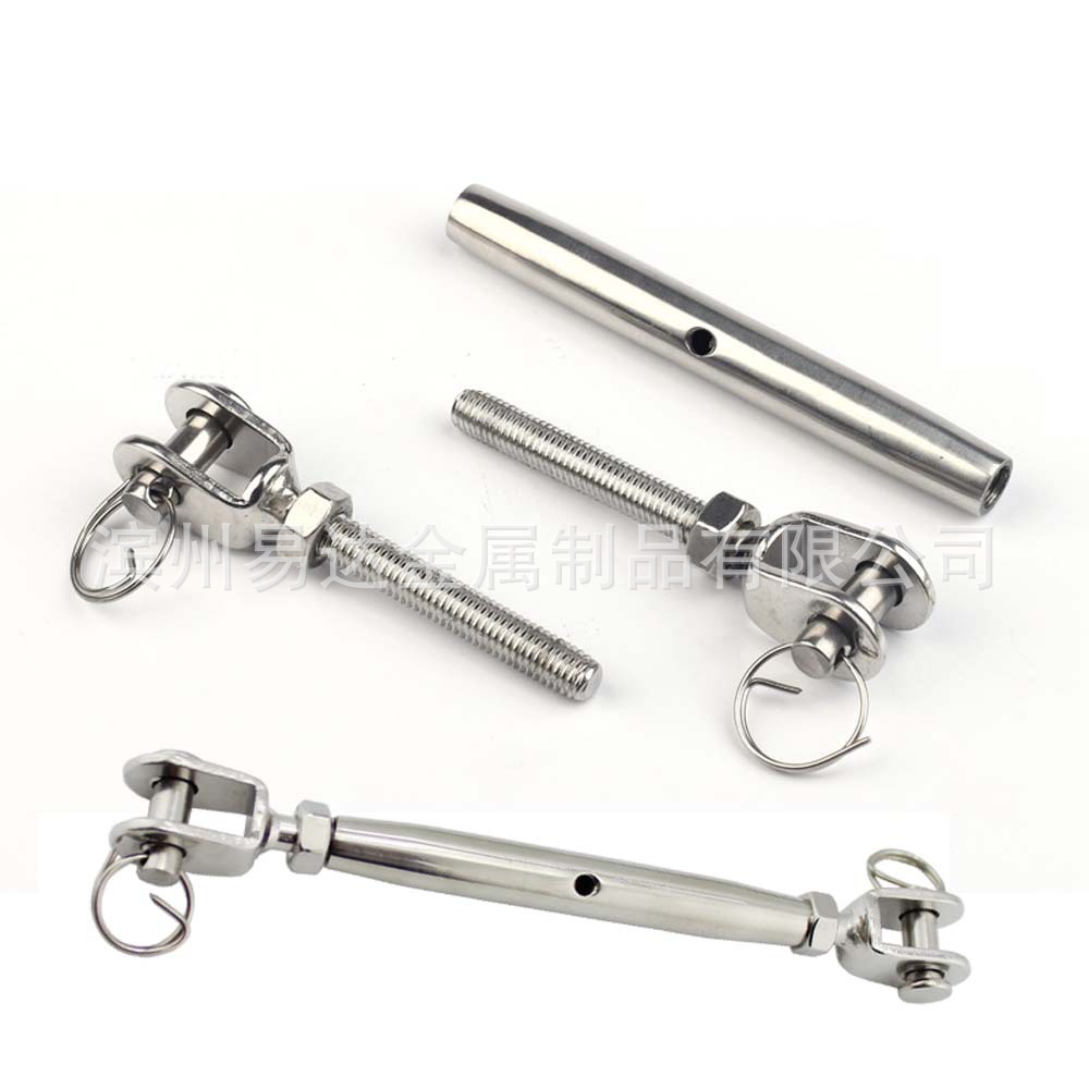 不锈钢封闭花兰 叉叉收紧器  具钢丝绳花篮螺丝螺栓 跨境厂家批发