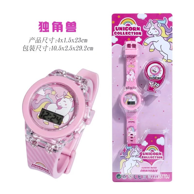 Comercio exterior Venta caliente reloj de dibujos animados para niños niña niño lindo bebé reloj de juguete con luz exquisita reloj electrónico