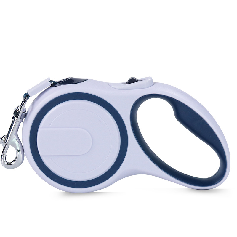 Correa retráctil automática para perros, disponible en stock, entrega rápida, correa de poliéster bicolor a prueba de explosiones, suministros para mascotas al por mayor