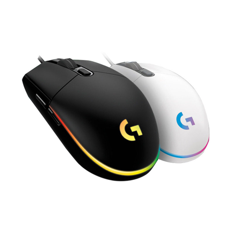 Logitech G102 Lightsync Logitech 2 generation white wired gaming mouse Luminous Gaming computer