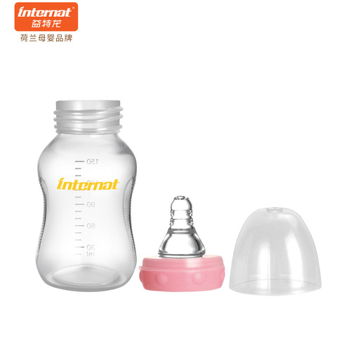 荷兰益特龙新初生儿PP奶瓶圆孔奶嘴食品类标口葫芦型母婴用品批发