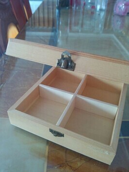 2017新品精美松木四格木盒包装盒礼品盒包装盒批发原木木材市场|ms