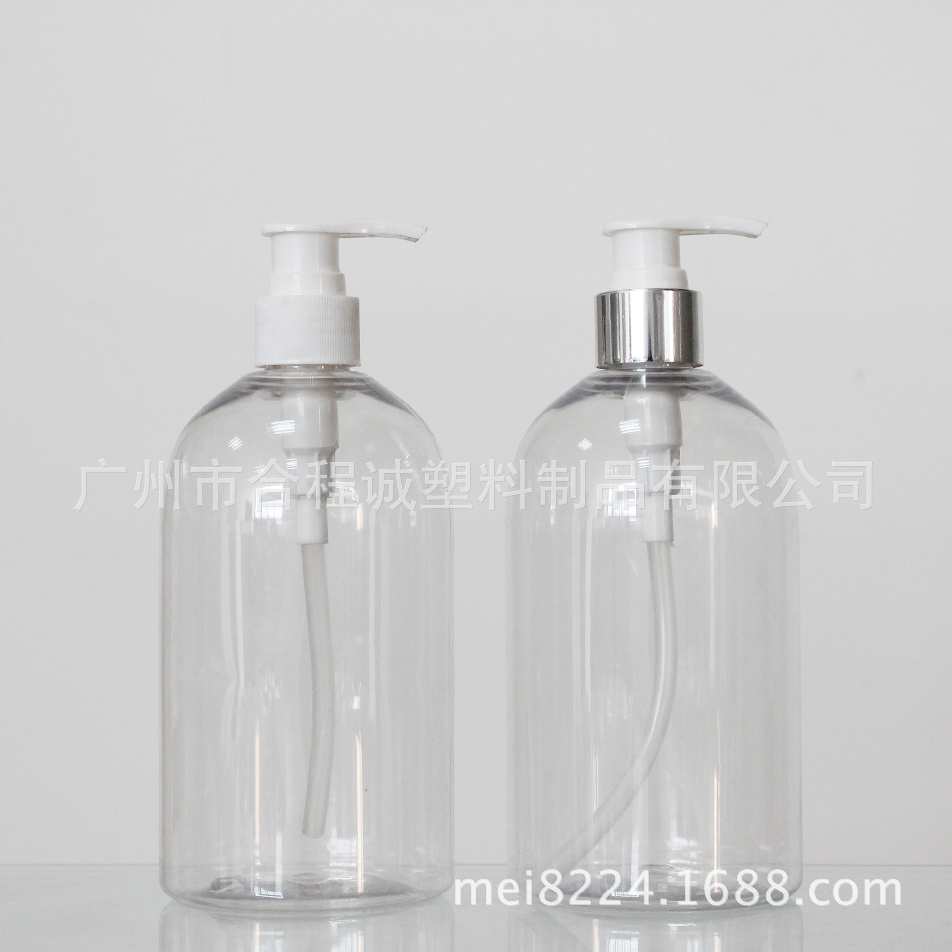 500ML塑料瓶洗手液瓶子PET透明洗手液瓶密封喷头瓶环保压泵