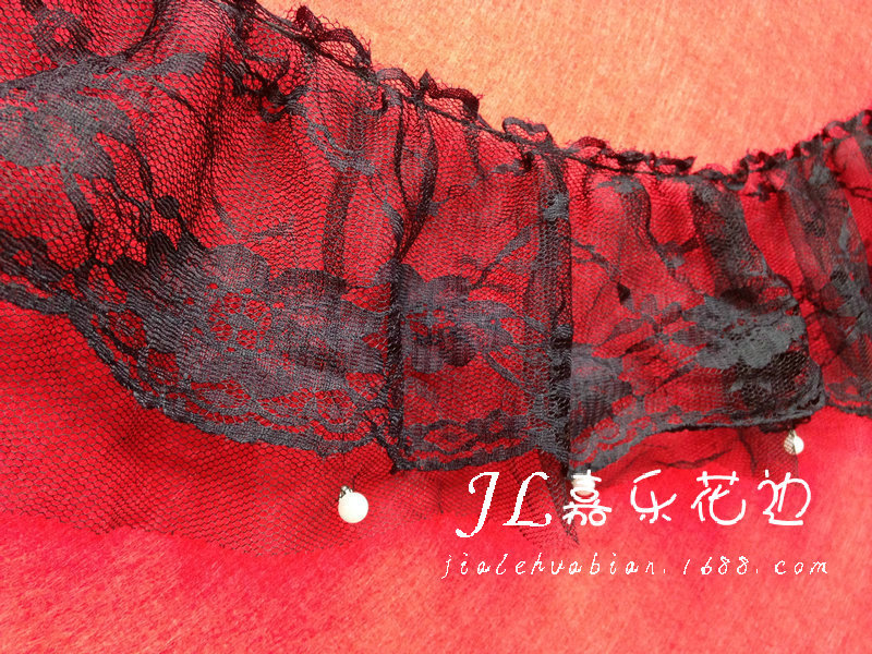 11cm 蕾丝锁珠花边 打折 钉珠花边  服装DIY辅料