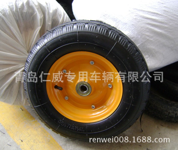 手推车轮 16*4.00-8 橡胶轮 园林机械轮子 草坪机轮