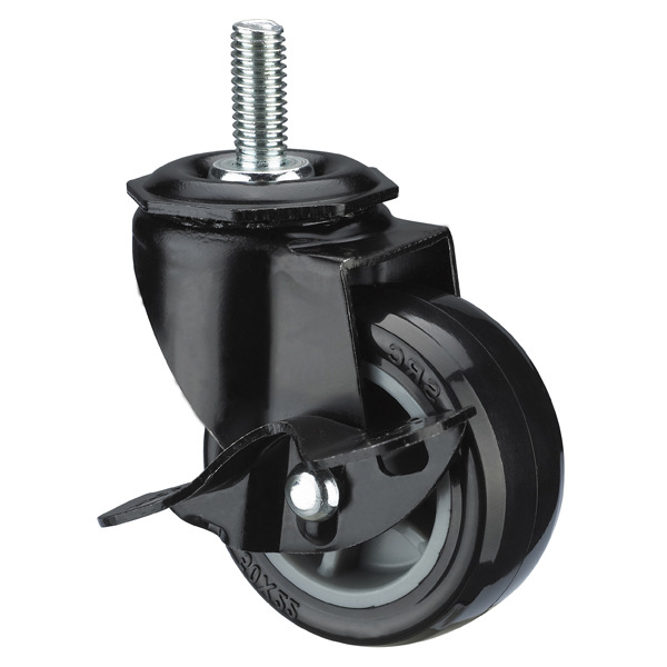 SRC风火脚轮 万向轮 聚氨酯PU轮 1寸2寸刹车轮 机械设备轮子