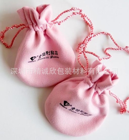 厂家直销 植绒布珠宝袋  束口 抽绳葫芦布袋 尺寸 、logo支持订