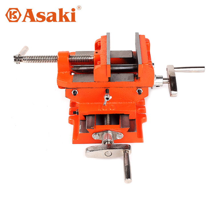 ASAKI 台钻变铣床十字平口钳台虎钳 桌虎钳 精密平口钳3/4/5/6寸