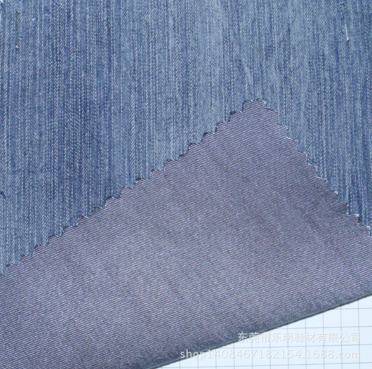 MB4385现货供应手擦花牛仔布料 鞋服手袋布料