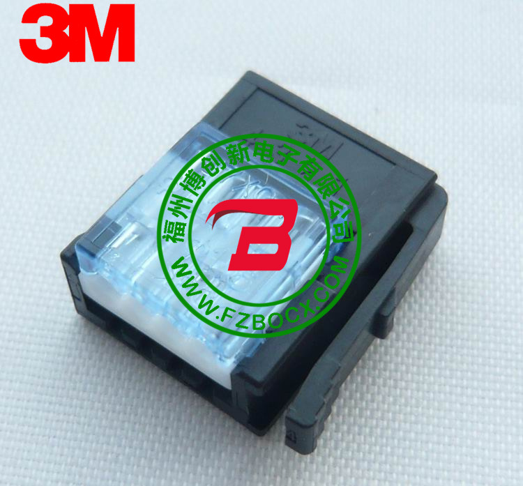原装3M连接器3M 37104-2165-000FL线端插头4极传感器接头蓝色4芯