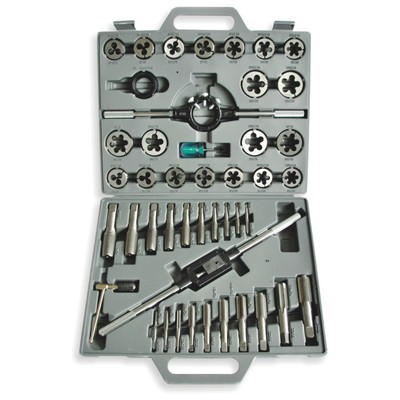45 piece M6-M24 Metric system Tap threading die suit alloy Tool Steel combination