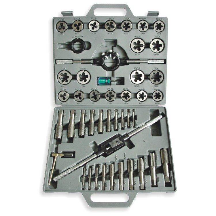 45 piece M6-M24 Metric system Tap threading die suit alloy Tool Steel combination