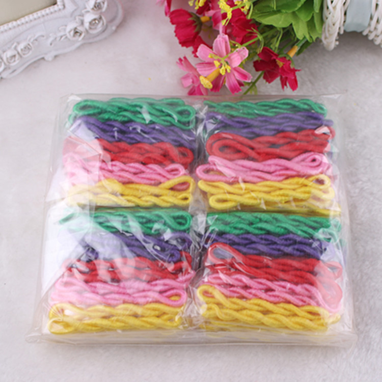 Large yarn rubber band barber shop hair use bright red bottom hair rope 2 yuan shop jewelry