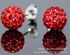 Crystal, earrings, accessory, 10mm, Korean style, Amazon