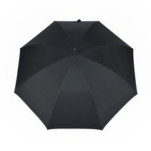长柄加大复古简约男士纯黑直杆直柄黑色雨伞印logo广告伞大黑伞