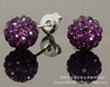 Crystal, earrings, accessory, 10mm, Korean style, Amazon