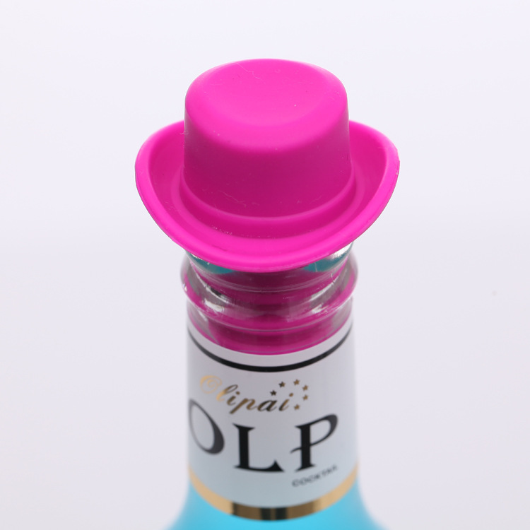 硅胶酒瓶塞小礼帽造型红酒塞密封塞葡萄酒瓶塞