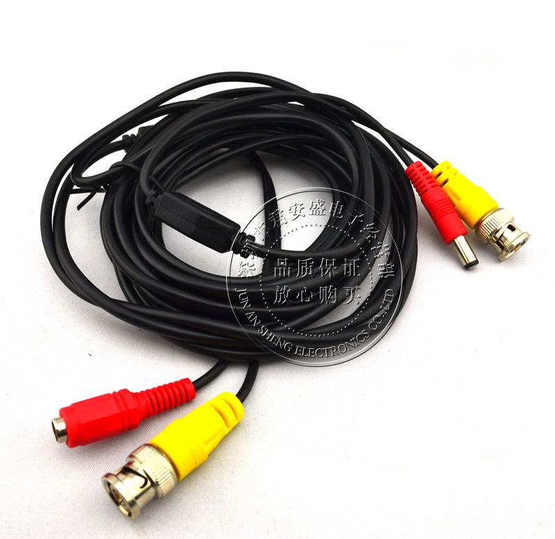 批发供应全铜视频电源组合线一体线二合一组合线20米BNC+DC线