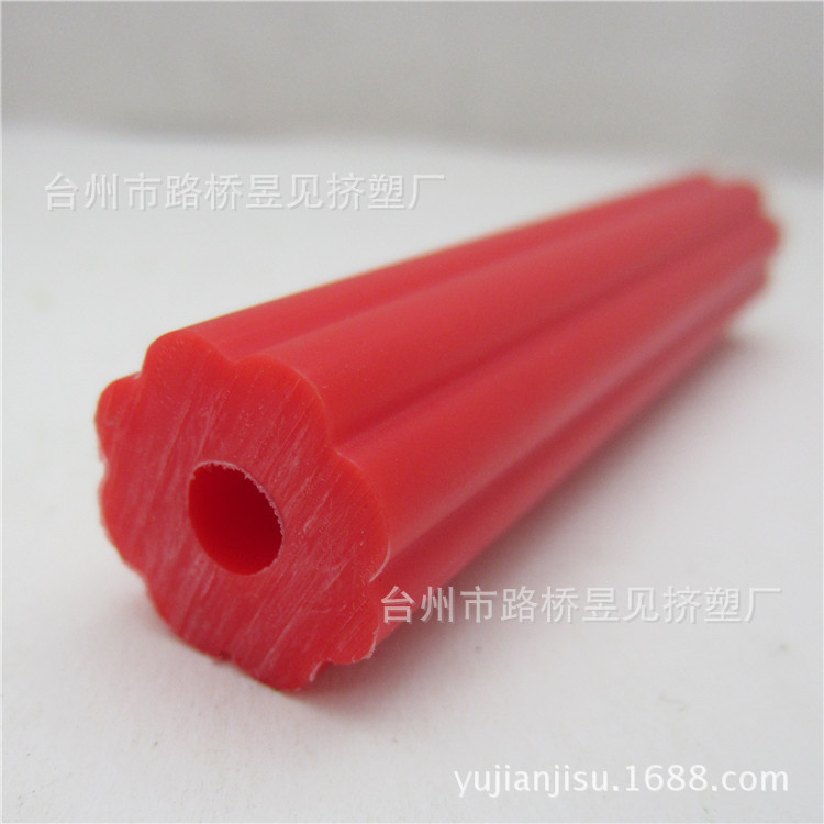 Extrusión de PVC mango rojo varilla de plástico de PVC varilla hueca de plástico Barra de PVC barra de plástico extruido producto de PVC