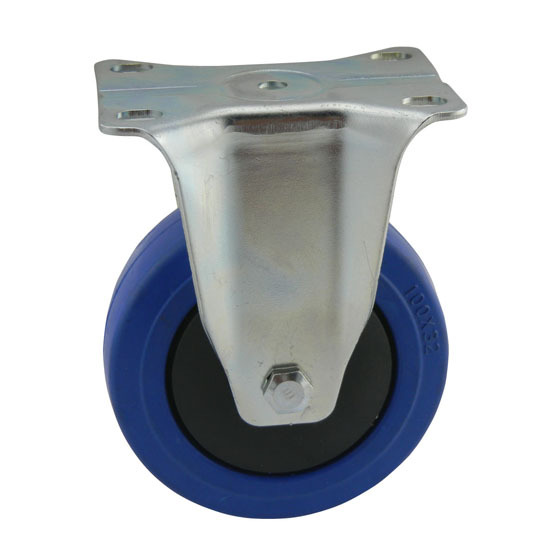 大胜脚轮 4寸双轴承高弹力橡胶万向脚轮 工业轮 手推车轮购物车