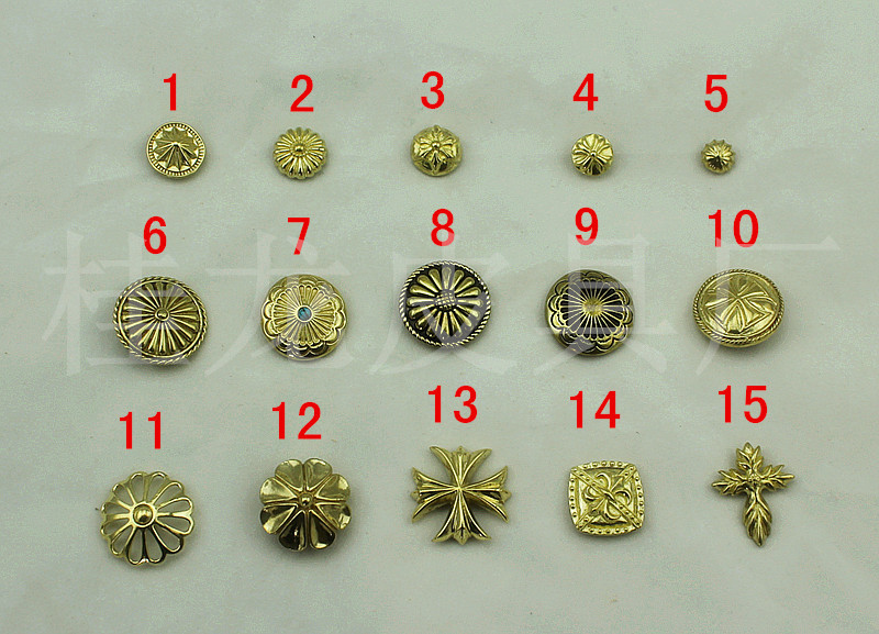 纯铜般若装饰扣皮具装饰扣鬼头装饰扣钱包装饰扣财布黄铜装饰扣