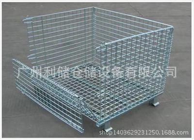 广州仓储笼生产厂家钣金件折叠式可堆叠镀锌仓库笼铁笼