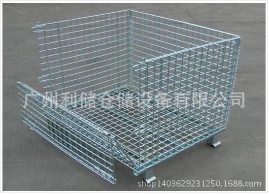 广州仓储笼生产厂家钣金件折叠式可堆叠镀锌仓库笼铁笼
