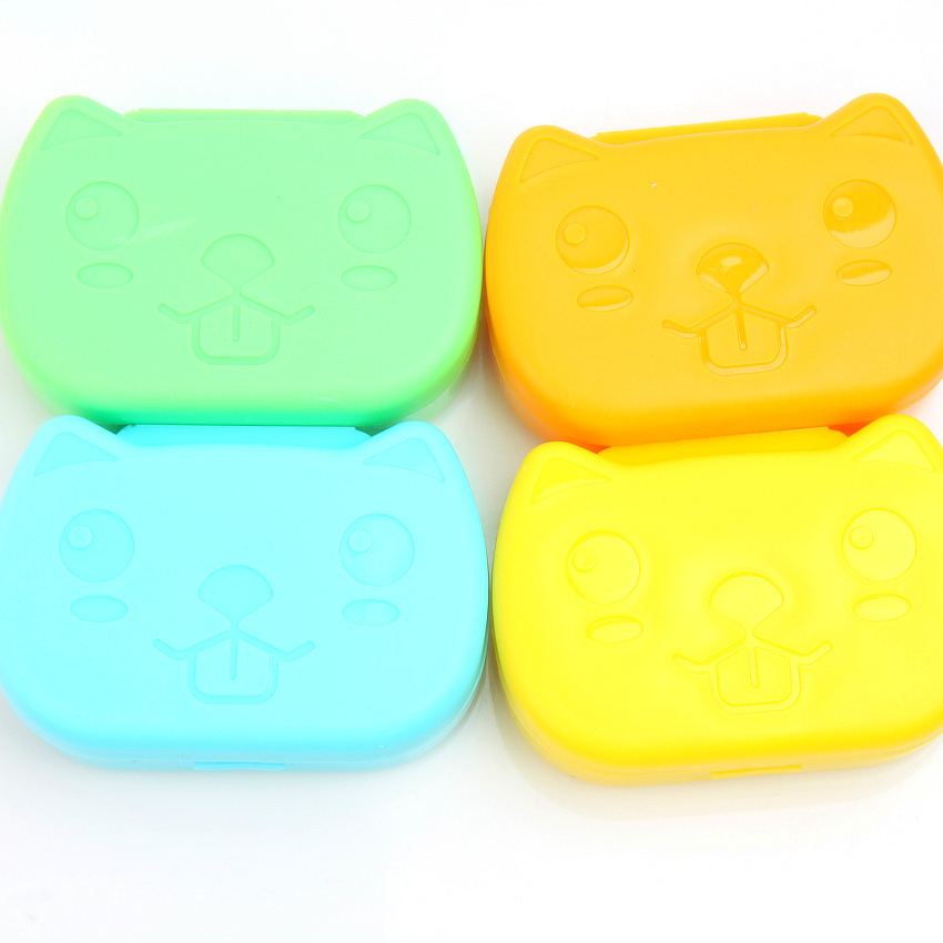 891 lovely Cartoon Contacts Care Box Companion box kitten US-pupil glasses case