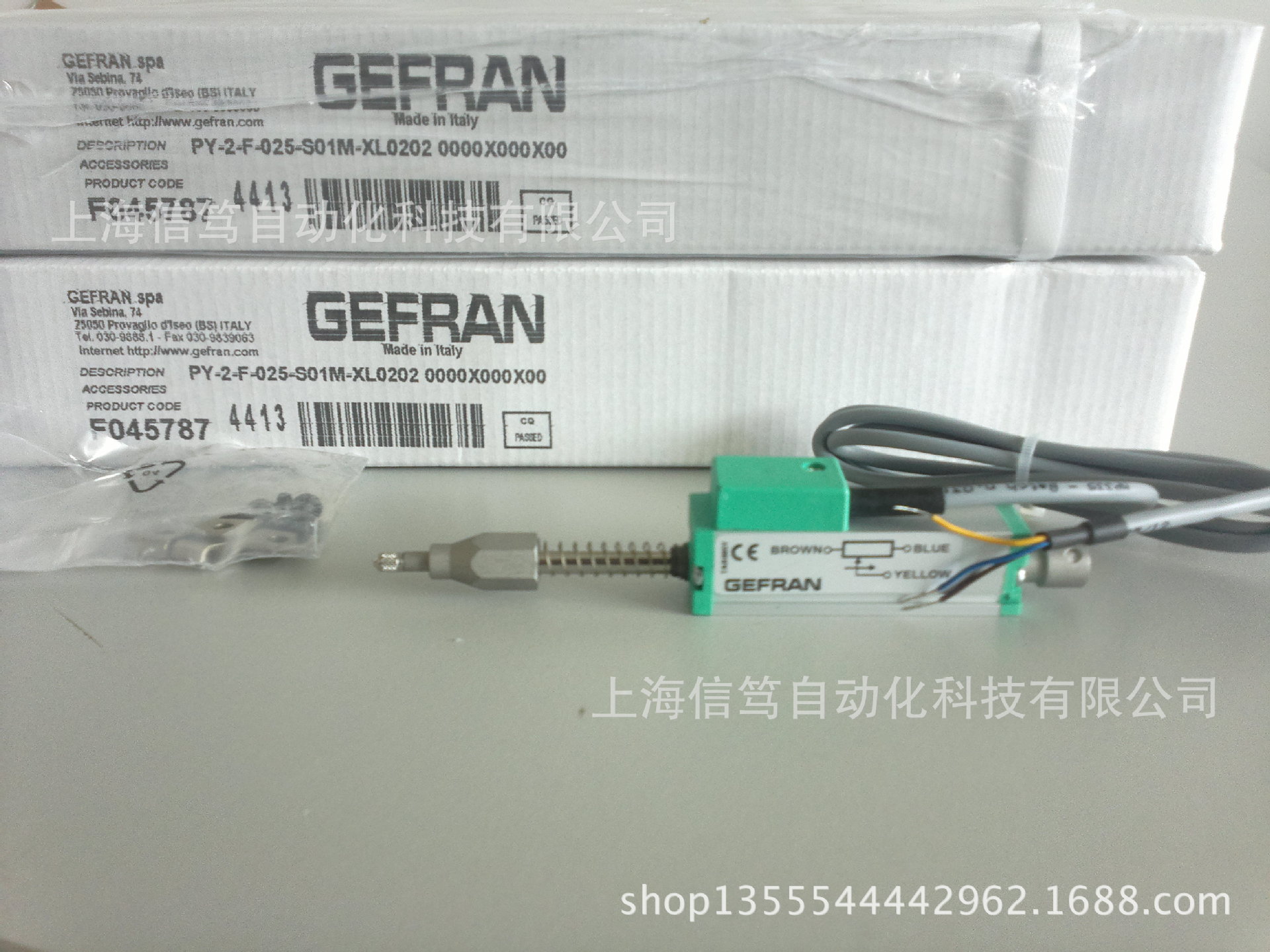 PY2-F-025-S01M意大利GEFRAN位移传感器PY-2-F-025-S01M-XL0202