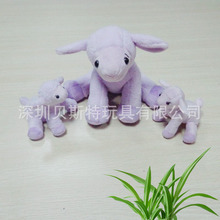 新款十二生肖羊年吉祥物礼品 大小号紫色毛绒玩具小羊公仔sheep