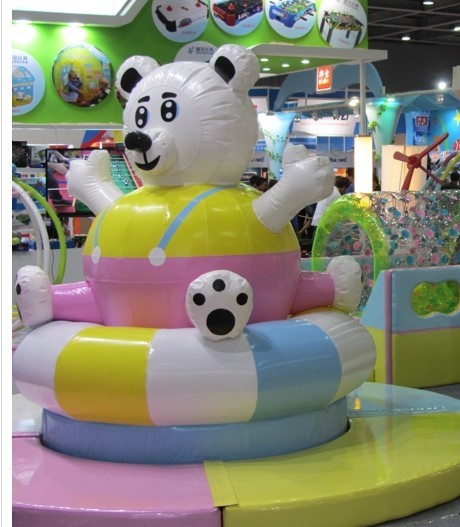 厂家直销 电动淘气堡配件 室内儿童乐园 维尼熊转盘 儿童玩具|ms