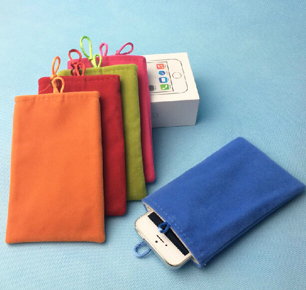 生产通用手机绒布袋 移动电源收纳袋 白酒装饰袋 香水束口包装袋