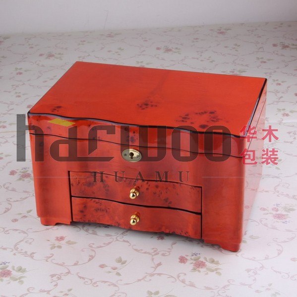 厂家直销 钢琴漆木质首饰盒 欧美高档饰品盒 珠宝首饰盒 佛珠盒 