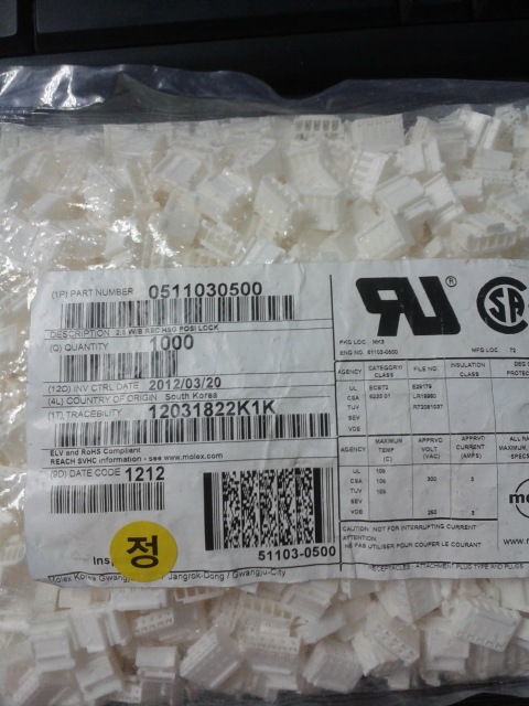 现货供应 MOLEX 511030500 51103-0500