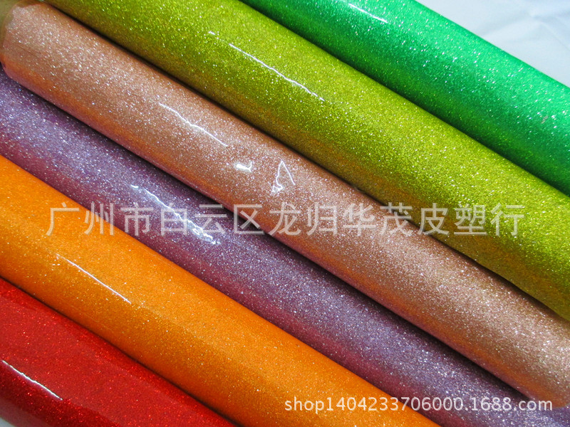 PVC镭射膜，闪光膜，金葱粉，钻石粉，实色光面供应，现货彩色