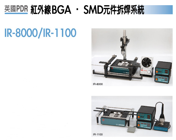 赛威乐R红外线BGA,SMD元件拆焊系统IR-8000/IR-1100