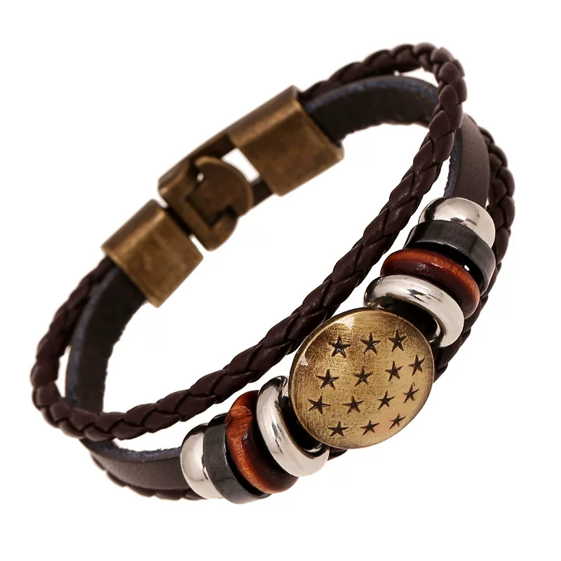 Accessory, leather retro bracelet, punk style, wholesale